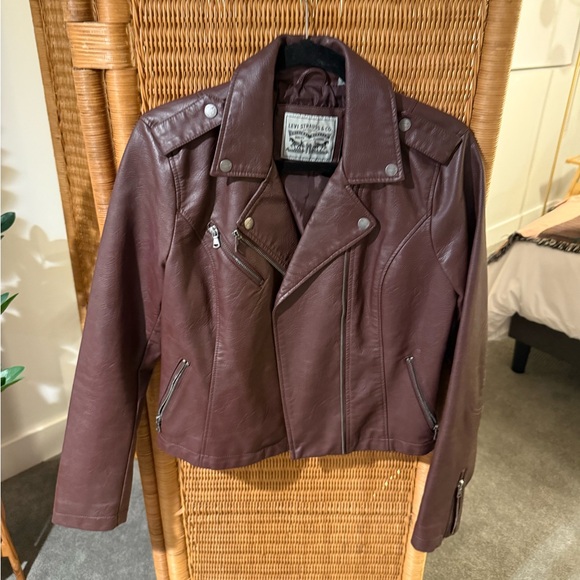 Levi's Brown Leather Jacket - Picture 1 of 8